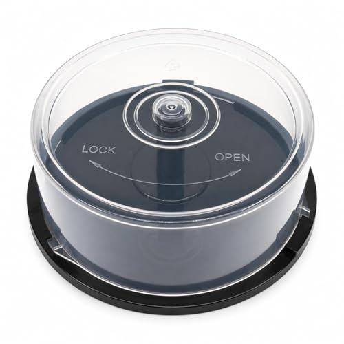 CD/DVD Cake Box, transparent Kunststoff Badewannen (für 25 Discs) 10 Stück Dragon Trading®