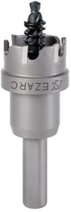 Coronas Perforadoras, EZARC Sierra de Corona Broca Circular de Carburo, Perforar en Metal y Inoxidable, Grado industrial 25mm