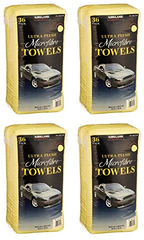 Kirkland Signature Ultra High Pile Premium Microfiber Towels, 36 Pack 16x16 4 Pack