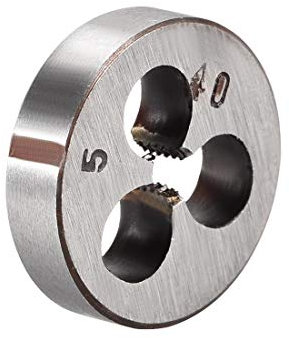 sourcing map Terraja, Terrajas de Roscar Métricas 5-40 UNC, Terraja Redonda 20mm Diámetro Exterior, Troquel para Roscar a la Derecha, Aleación de Acero