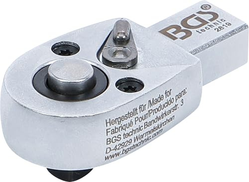 BGS 2819 | Einsteck-Umschaltknarre | 6,3 mm (1/4) | Aufnahme 9 x 12 mm | 72 Zähne | Rechteckschaft | mit Stiftsicherung | mit Einsatz-Schnelllöser | Chrom-Vanadium-Stahl | verchromt, matt