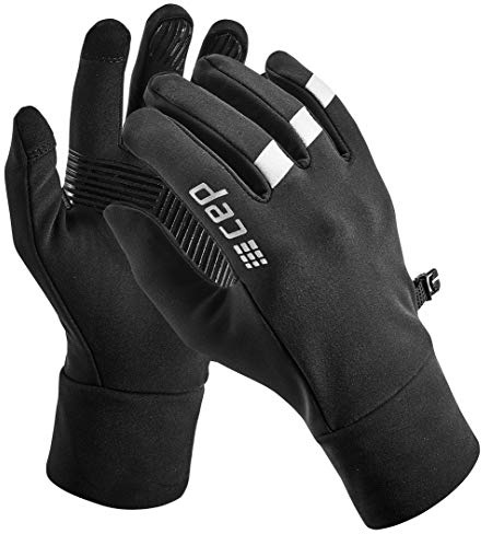 CEP - WINTER RUN GLOVES | Dünne Handschuhe für warme Hände bei kaltem Wetter für Damen und Herren in schwarz Größe L