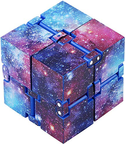 Fidget Infinity Cube, Infinity Cube Antistress Spielzeug Fidget Toy Würfel für Stress und Angst Linderung Entspannendes Spielzeug (Lila) Purple