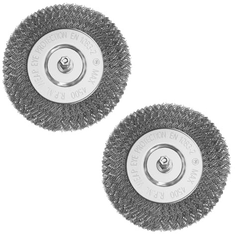 2 Ersatzbürsten Nylon Ersatzfugenbürste passend für Güde Fugenreiniger GFR 401 (94317) zur Anwendung auf kratzempfindlichen Untergründe Natursteinplatten Terasse polierte Flächen (2 Metallbürsten)