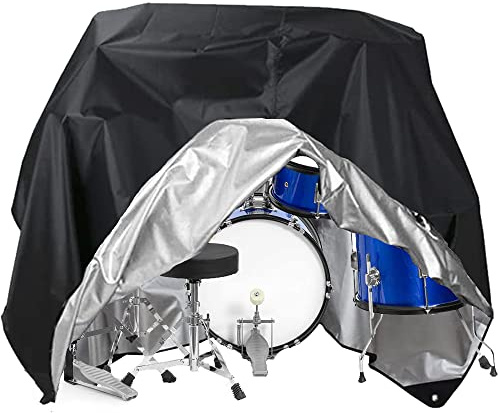 Juego de tambores Skyour Heavy Duty Large Electric Drum Kit Cubiertas 108 x 80 pulgadas Impermeable Anti UV Instrumentos musicales al aire libre Juego de batería Accesorios Bolsas Cubierta