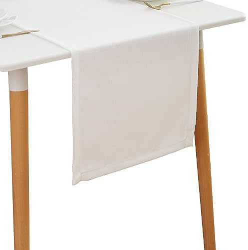 Simurq Wasserabweisend & Abwaschbar Tischläufer Leinenoptik Lotuseffekt pflegeleicht 40 x 160 cm
