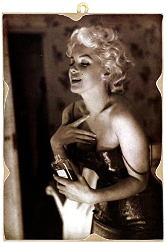 KUSTOM ART Bild im Vintage-Stil, Schauspieler, Hollywood, Marilyn Monroe, Druck auf Holz, 18 x 25 cm, Möbel für Kosmetikerinnen, Schönheitssalon, Friseure