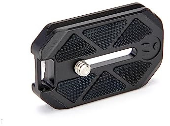 3 Legged Thing QR7 Wide Quick Release Plate - Arca-Swiss Compatible Quick Release Plate for Camera Stability (Matte Black Darkness)