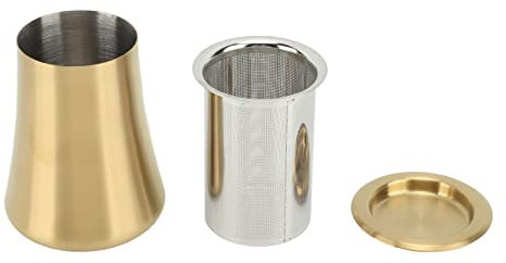 Coffee Sifter, Gold Coffee Sieve Stainless Steel Coffee Grind Sieve Fine Mesh Coffee Powder Sieve Ground Coffee Receiver Container Pot