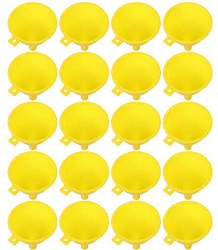 Mikinona 20piezas Embudo De Plástico Embudo Pequeño Para Transferencia De Líquidos Aceite Esencial Experimentación Unidades
