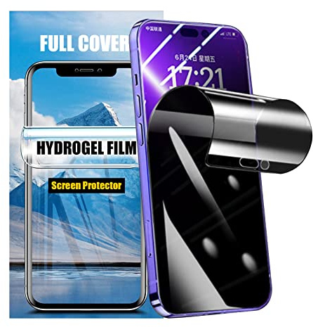LOOKSEVEN 2 Pack Privacy Hydrogel Film For iPhone 11 Pro Max Soft TPU Screen Protector, High Sensitivity Protective Film (Not Tempered Film) | Soft TPU Screen Protector, High Sensitivity Protective Film, Not Tempered Film