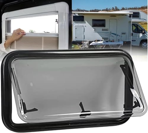 ZHPPED Wohnmobilfenster Ausstellfenster Seitenfenster Dachluke Dachfenster Dachhaube mit Kurbel Wohnwagen Wohnmobil Caravan, Wohnwagen Seitenfenste,500X400mm