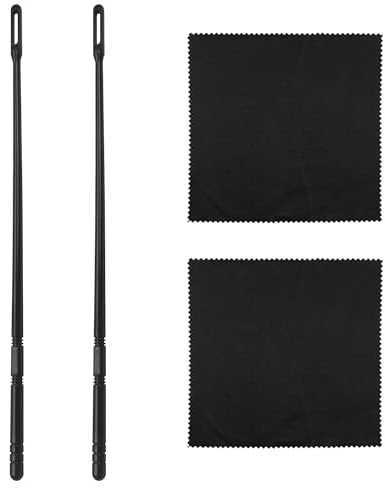 2 Stück Flötenputzstäbe, 2 Stück Reinigungstücher, Blasinstrumenten-Reinigungswerkzeuge, Reinigungstuchset, Flötensondenstab-Reinigungsstab