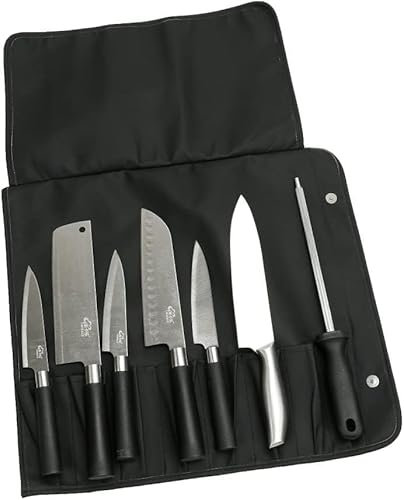 YUNCHONGuk Sac à Roulettes pour Couteaux de Chef - 7 Compartiments, Mallette de Rangement pour Camping