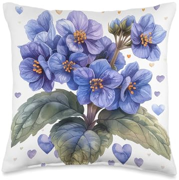 Bergenia Flower Hearts Around Boho Style Graphic Throw Pillow
