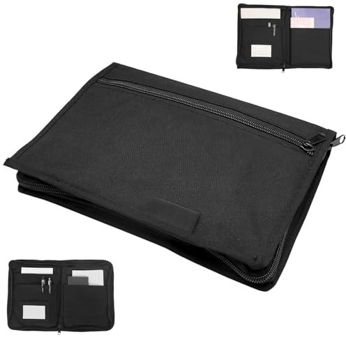 ZARADU Carpeta para Documentos para Vehículos A5, Bolsa Para Documentos de Vehículos, Funda Para Documentos de Vehículoscon Múltiples Compartimentos,Carpeta de Identificación Grande y Elegante