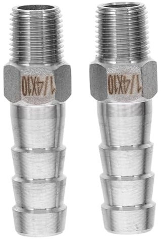 Gatuida 2stücke Schlauchadapter Aus Edelstahl Druckluftschlauch-verbindungen Rohrverschraubungen Npt-außengewinde Pex-schlauchverbinder Wasserschlauchadapter Sicher Und Auslaufsicher Für h