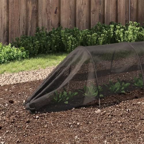 Lauuoeriau Haus & Garten, Rasen & Garten, Gartenarbeit, Mulch, Netz-Tunnel, schwarz, 300 x 50 x 48,5 cm, Stahl und Polyethylen