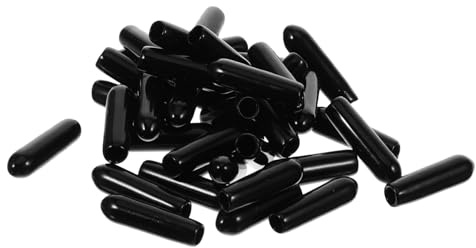 Geschirrspülerkorb Spitzenkappen aus Kunststoff, Schwarz, 200 Stück | 3 Mm, Schutz für Zinken, als Zubehör und Ersatzteil für Spülmaschinenkörbe