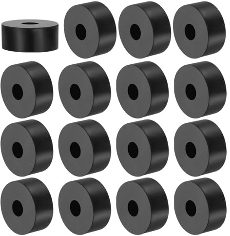 PATIKIL Entretoise en Caoutchouc Polyvalente, 16 Pièces 10mm ID X 35 OD X 15mm T Rondelles Anti-Vibrations en Néoprène Isolateur Entretoises en Caoutchouc Rondelle pour Boulons Hvac