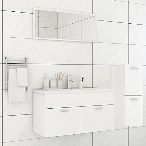 Lauuoeriau Möbelartikel Home Badmöbel-Set Weiß Holz-Möbel