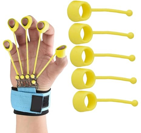Écarteur de doigt – Écarteur de doigt, pince à main | 5 pièces de renforcement de la main en silicone, exercices élastiques pour les doigts, extension de doigt, ensemble d'entraînement de poignée de