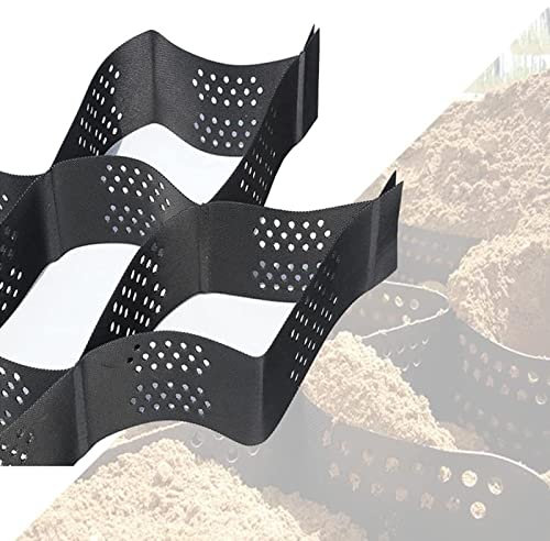 LPAGOLMIX Schottergitter Schotterbodengitter, Auffahrt-Bodengitter for Kies, extra großer Kiesstabilisator for Garten, Parkplatz, Terrasse, Polyethylen-Garagen-Geozellengitter, 1–10 cm lang