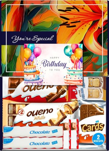 Benerry Milk Chocolate Gift Box – Bueno, Happy Hippo & Cards – Birthday Letterbox Hamper