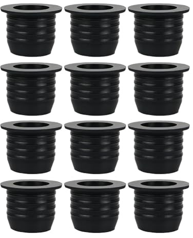 Wisboey Lot de 12 adaptateurs de bec verseur pour bouteilles de spiritueux à grand goulot - Pour alcool, d'olive - Jusqu'à un goulot de 25 mm