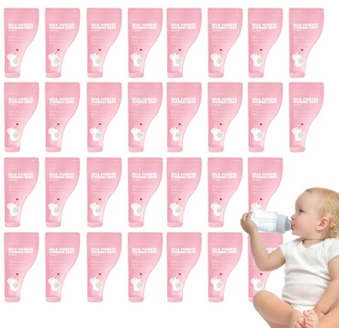 Bag for Milk Powder, Portable Milk Powder Bag, Pack of 30 Dry Milk Bags, 50 g Leak-Proof, Easy to Store Bag for Milk Powder, Children, Toddlers, Family Trips