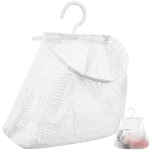 BESTOYARD Hängende Netztasche 13.66 X 10.87 Zoll Mit Haken Atmungsaktive Aufbewahrungstasche Für Wäscheklammern Küche Bad Und Vielseitige Organisation