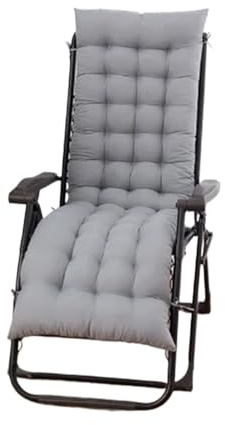 USOHJZ Deckchair Cushion Household Backrest Tilt Pad Garden Benches Recliner Cushion Soft Chair Cushion Bench Cushion Outdoor Cushions For Chairs(Light Grey)