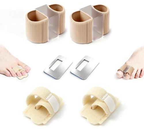 4 Pezzi Separatore dita Piede, Distanziatore dita Piedi e Correttore dita a Martello Piede, Alluce Valgo e Dito a Martello, Separatore dita Piede Silicone Donna Uomini