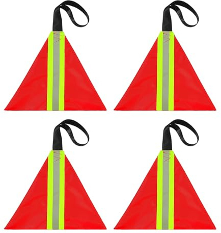 Trailer Flag | Red High Visibility Reflective Warning Flag, Waterproof Transport and Towing Accessories Kit for Kayak, Canoe, Truck, Bike and Trailer Boat