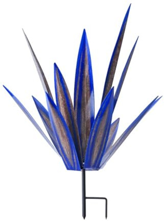 Yindhgdr Grande Sculpture Rustique de Tequila, Plantes D'Agave en Métal Rustique pour Patio Extérieur, Décoration D'Intérieur, Agave en Métal Peint à la Main, et Facile à Installer B