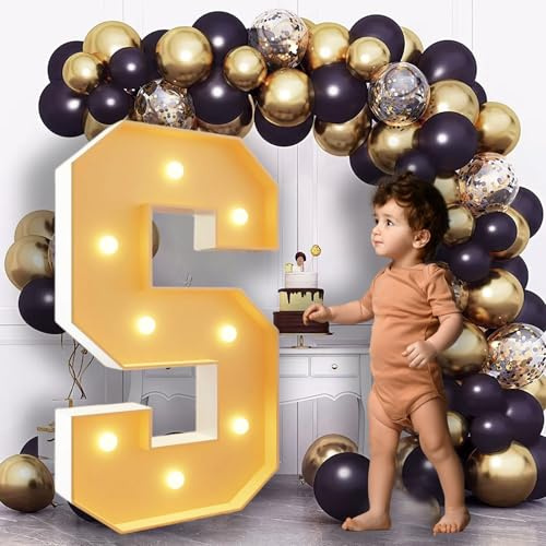Lettres de chapiteau de 0,7 m de haut - Grandes lettres lumineuses - Décorations de fête prénatale - Mariage - Fiançailles - Décorations de fête - Toile de fond en carton S