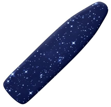 Copriasse da Stiro Universale 45x130 Blu Minimalista Pratico Imbottito Sistema a Cordino Lavabile Resistente al Calore per una Facile Stiratura - Panno Protettivo