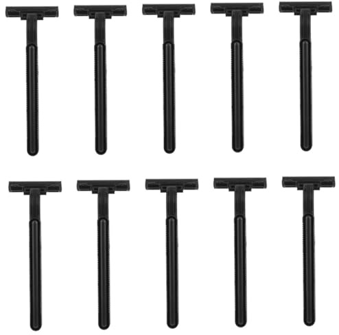 IMIKEYA 10 Unidades de Maquinillas de Afeitar Desechables Antideslizantes de Acero al Carbono Doble Capa Recortadoras de Vello Corporal y Axilas para Hombre y Mujer Afeitadoras