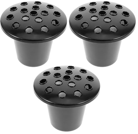 TOYANDONA 3pezzi Portafiori Cimitero Base Forma di Loto per Lapidi Commemorative Supporto per Vasi Funerari in Inserti Multiuso per Composizioni Floreali