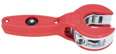ZAICOLER Ratschen-Rohrschneider, 2-in-1-kompaktes Rohrschneider-Werkzeug, Leichter Aluminiumschneider Zum Schneiden von Kupfer-PVC- und Metallrohren von 1/4 Zoll Bis 7/8 Zoll (Rot)