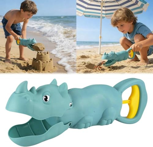 Generisch Dinosaurier-Sandspielzeug Kinder Sandspielzeug Greifer, Sand Toy Outdoor Animal Clamp Beach, Handbagger Sandkasten Oder Strand für Strand, Sandkasten und Planschbecken (Blau)