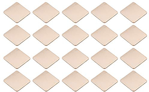 Copper Pad Shim Thermal Assortment Kit, IC Chipset GPU CPU Thermal Heatsink Copper Pad Shim 20 x 20 x 0.8mm, Pack of 20