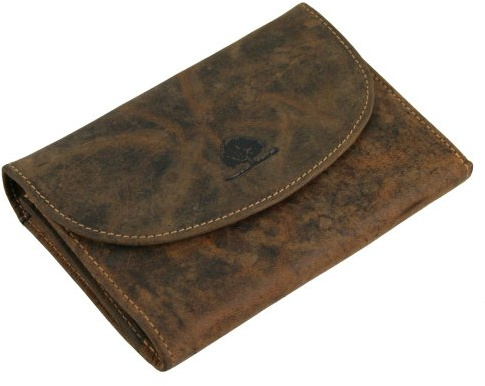Greenburry Vintage Ledergeldbörse 15 cm, braun, Talla única, Klassisch und elegant