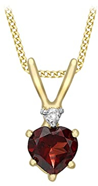 Carissima Collar de mujer con oro amarillo de 9 quilates (375/1000), granate, 46 cm