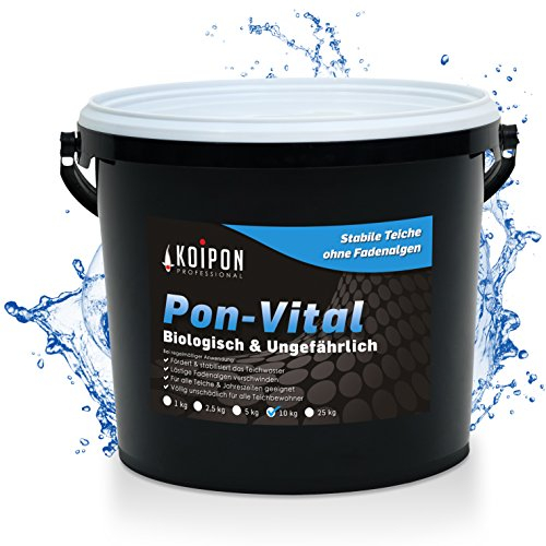 KOIPON Pon-Vital 10 kg, Die 100% biologische Alternative zum Fadenalgenvernichter gegen Algenwachstum und Fadenalgen im Gartenteich