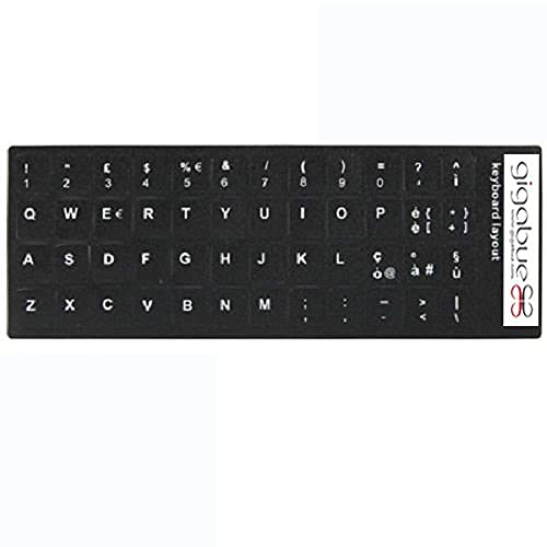 Italian Learning Keyboard Layout Sticker tasti neri adesivi per computer