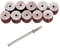 10Pcs Roue à Lamelles Disque de Rabat de Ponçage Abrasif Roue de Ponçage pour Dremel Rotary Set Roue avec la Poignée Roue de Papier Abrasif 240# Grit Dia 3/810mm