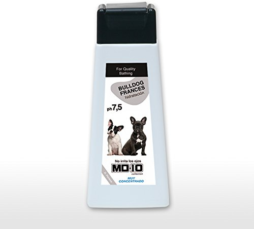Hundeshampoo Gegen Juckreiz für Französische Bulldogge mit Vitamin D-Panthenol - Feuchtigkeitsspendend und Dermoschützend pH Neutral - Verhindert Schuppenbildung 300ml - MD-10 COLLECTION