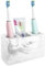 Luxspire Toothbrush Holder, 3 Slots Large Electric Toothbrush Toothpaste Stand, 16x7x9.6 cm Resin Storage for Bathroom Accessories Set Vanity Counter Sink Organizer Caddy Marble Style- Ink White