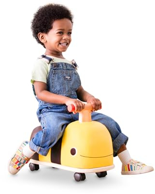 B. toys Rutschauto aus Holz – Rutscher Biene auf Rollen für Kinder und Babys, Kinderfahrzeug, Rutschfahrzeug, Babyrutscher, Spielzeug ab 18 Monaten, Gelb